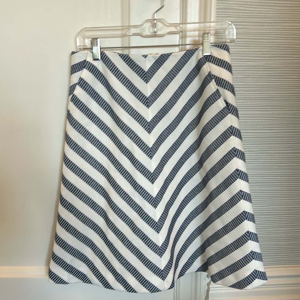 Alice walk A-line skirt, blue and white. Never worn. Size 8. Has pockets